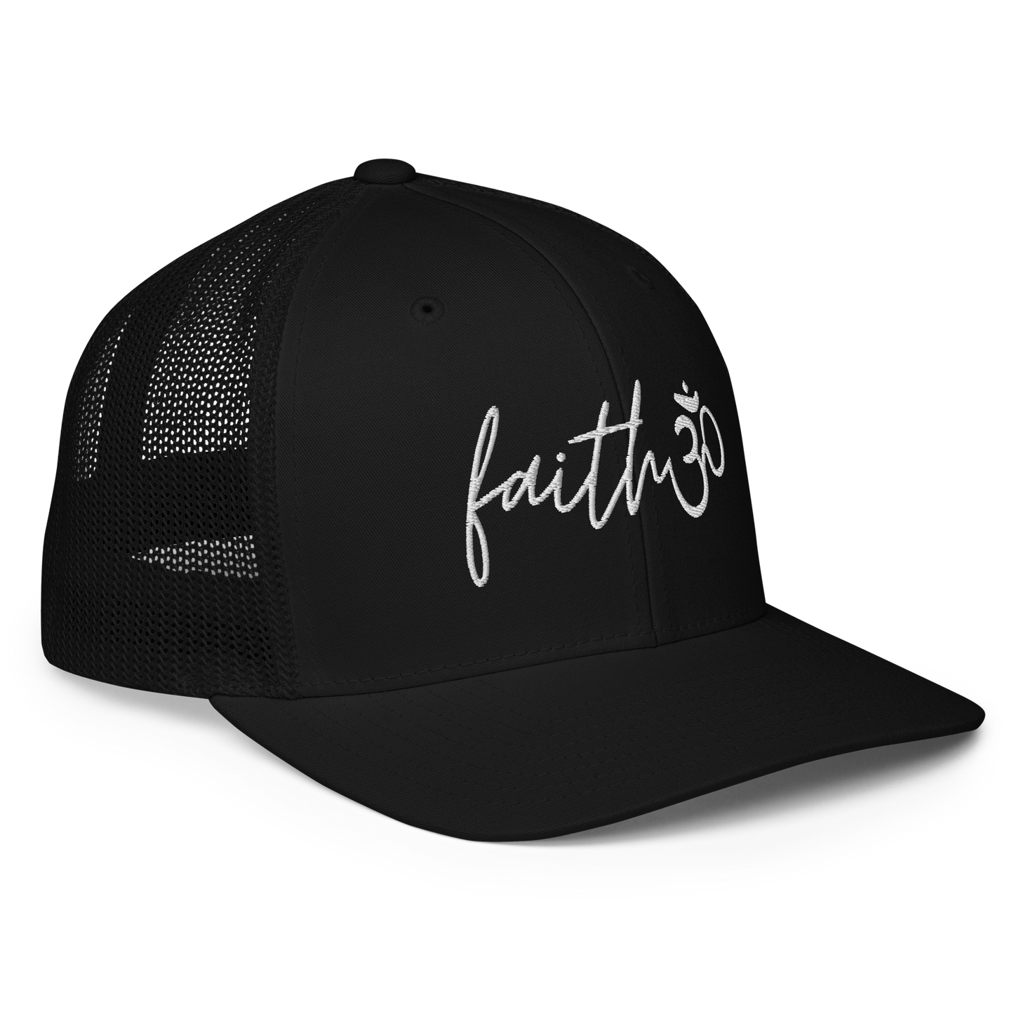 Faith Om - Embroidered Trucker Hat