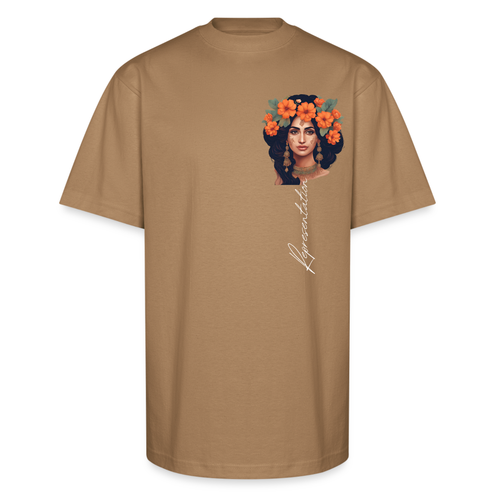 South Asian Representation - Unisex Oversized T-Shirt - khaki