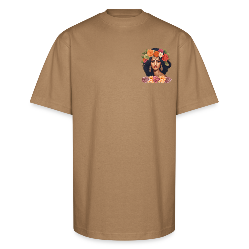 South Asian Woman - Unisex Oversized T-Shirt - khaki