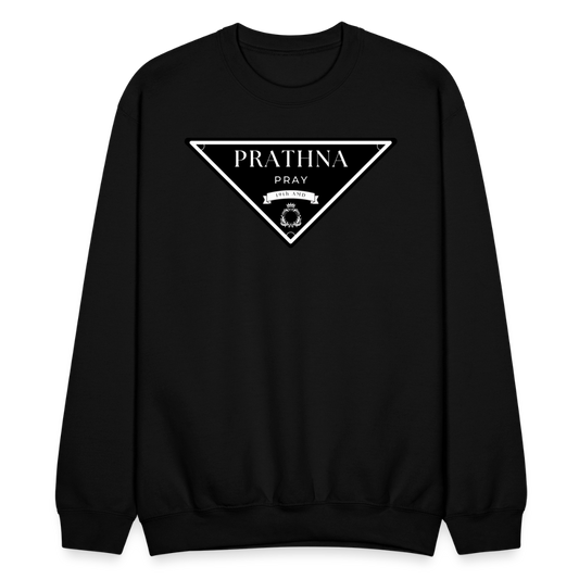 Prathna (Pray)- Unisex Crewneck Sweatshirt - black