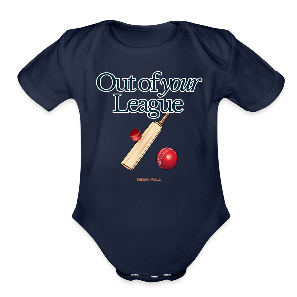 Out of Your League - Baby Onesie - dark navy