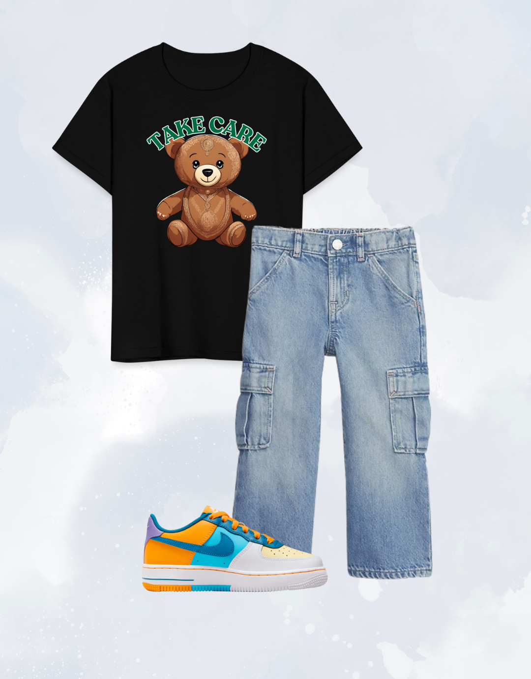 Take Care (Henna Teddy Bear) - Kids Tee